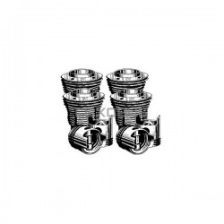 KIT PISTONS ET CYLINDRES 87mm 1641CC FORGE