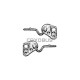 SUPPORTS PARE-SOL. CHROME 68-72 paire